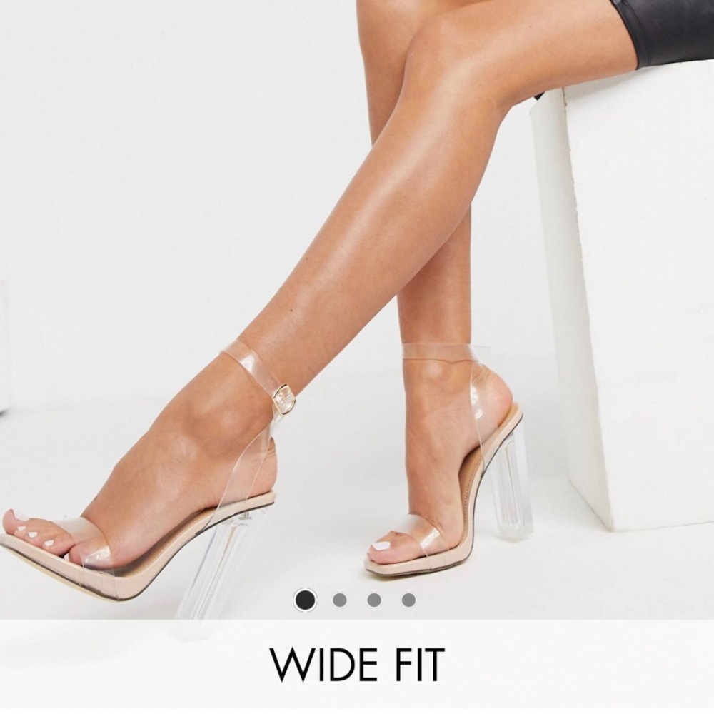 ASOS clear high heels size 8